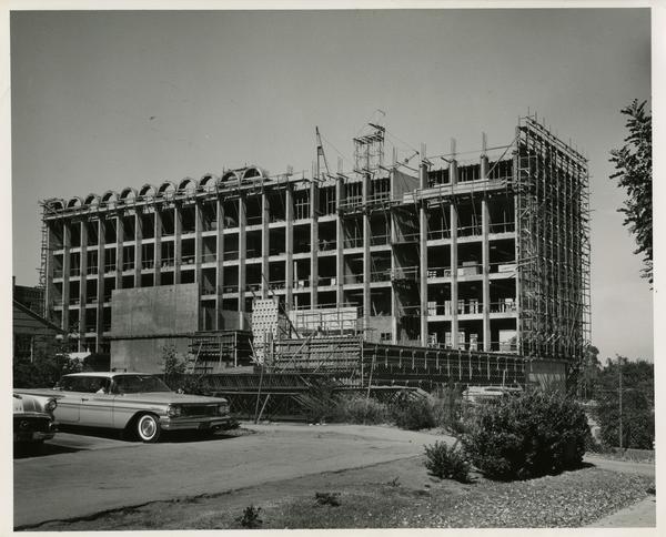 Knudsen Hall under construction, 1962