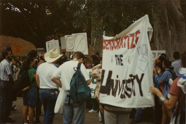 Students at a Labor Union Rally, 1993