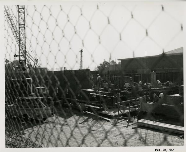 Law School building during construction, October 28, 1965
