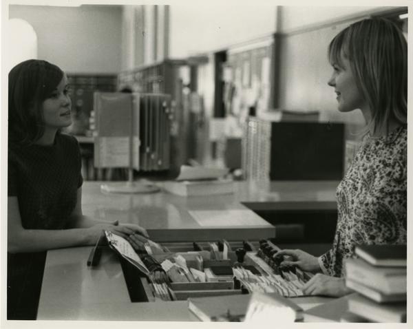 Library circulation staff, ca. 1970