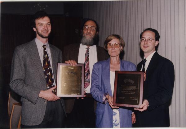 Award-winning librarians from Music Library: Stephen Davison, Gordon Theil, Brigitte Kueppers and Al Willis.