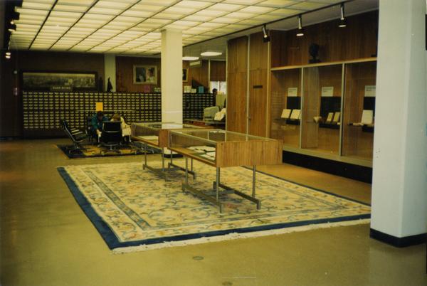 Library Special Collections exhibition area and reference desk