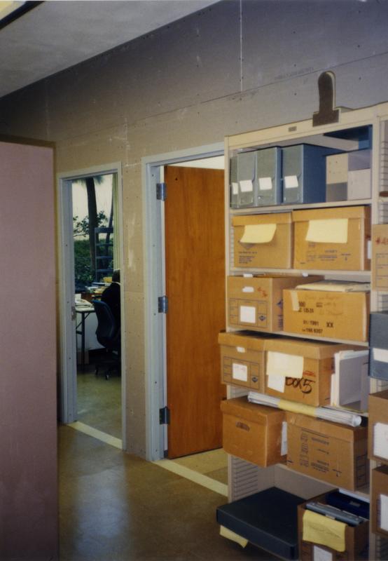 Entrances to offices in Library Special Collections