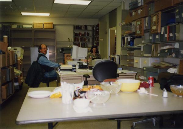 Library Special Collections staff members at work, ca. 1997