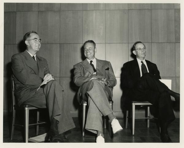 Speakers at Library Special Collection dedication, July 28, 1950