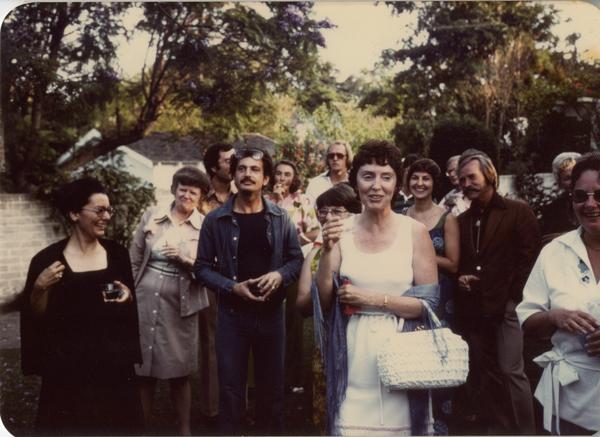 Garden party hosted by Page Ackerman to celebrate the Management Review and Analysis Program, ca.1977