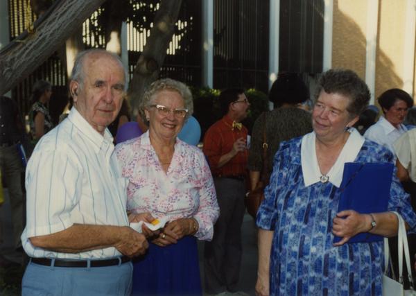 Library staff photo at retirees party, ca. 1991