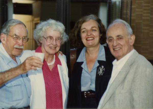 Library staff photo at retirees party, ca. 1991