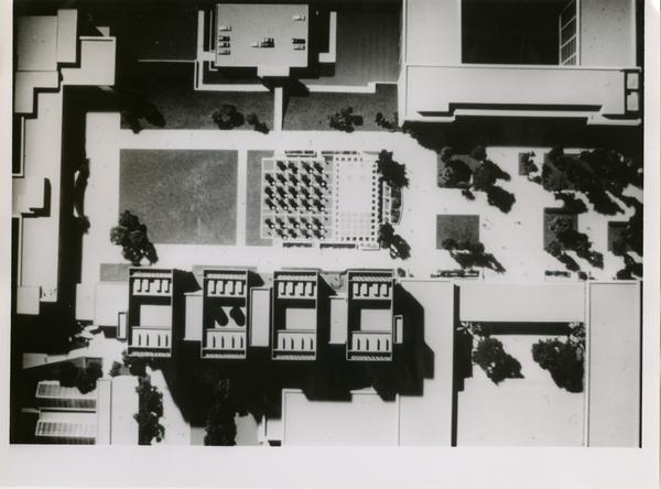 Aerial of the model of the Life Sciences building