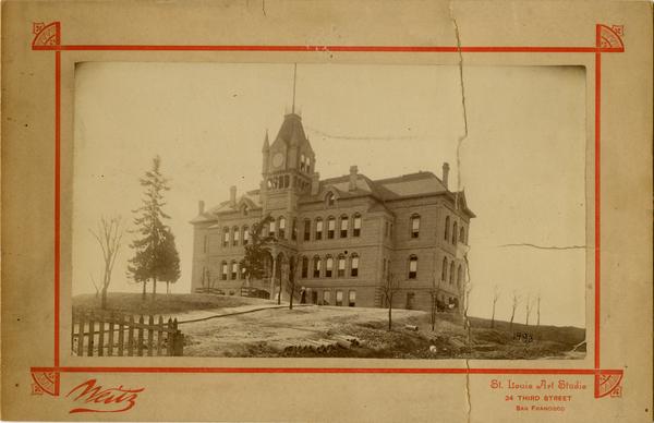 Exterior view of Los Angeles State Normal School, ca. 1889
