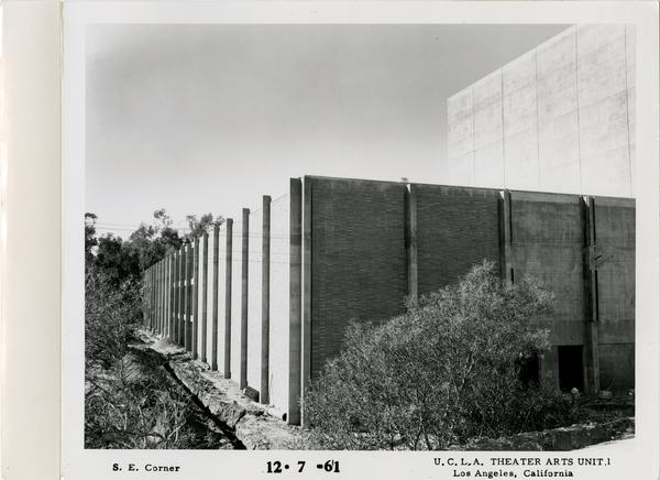 View of southeast corner of MacGowan Hall under construction, December 7, 1961
