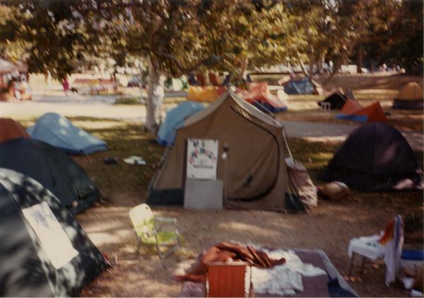 Camping in protest of Apartheid
