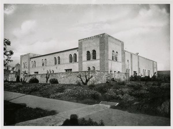 Exterior view of Mechanical Arts Building, ca. early 1930s
