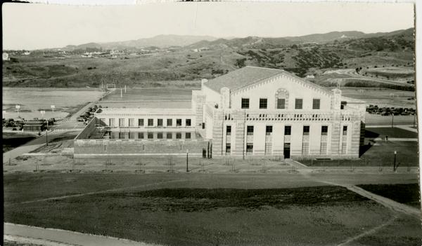 Exterior view of Men's Gymnasium, ca. 1932