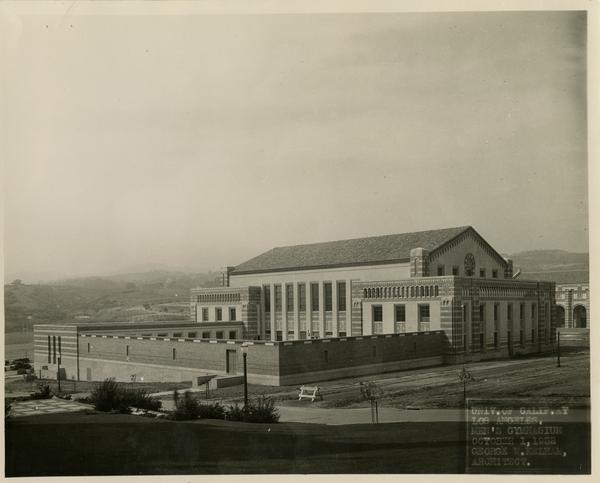 Exterior view of Men's Gymnasium, October 1, 1932
