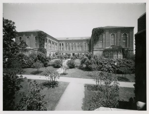 Exterior view of Moore Hall from west, ca. 1930s