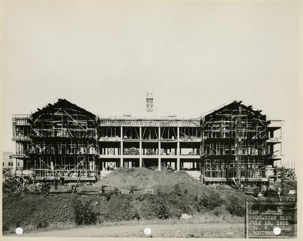 Moore Hall under construction, July 15, 1929