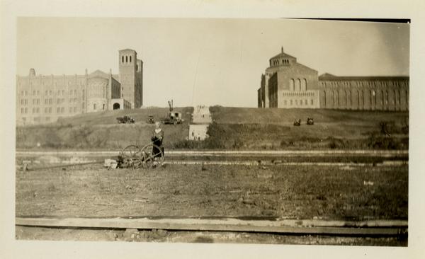 Janss Steps with Royce Hall and Library in background, August 21, 1929
