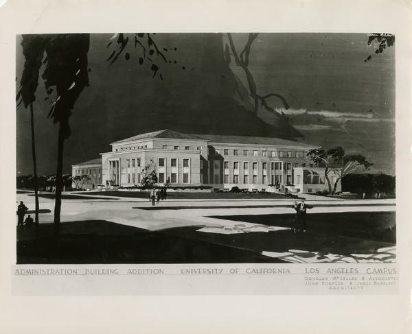 Architectural rendering of Administration Building addition