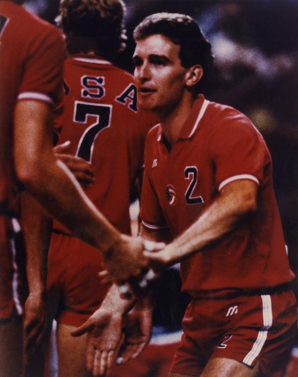 UCLA Volleyball Olympic Gold Medal Winner Dave Saunders During 1984 competition