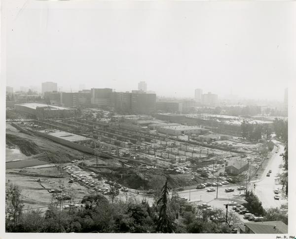 Site of Parking Structure H, January 31, 1966
