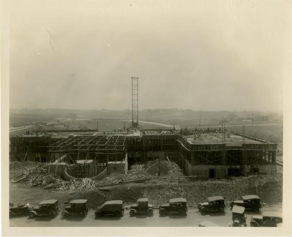 Construction of Kinsey Hall, ca. 1928