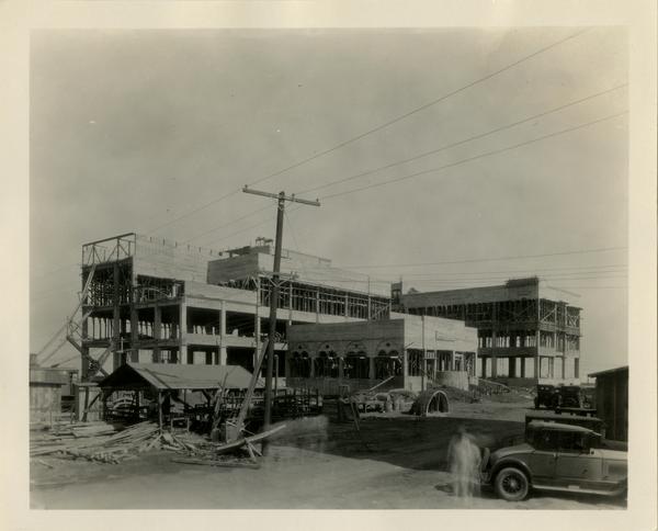 Construction of Kinsey Hall, ca. 1929
