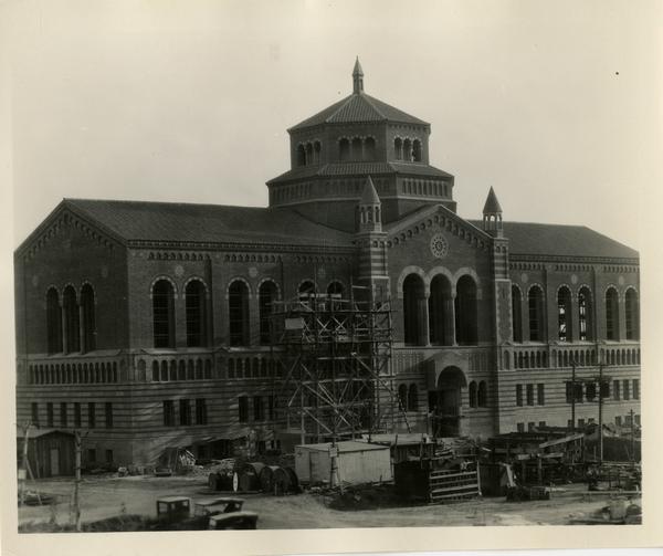 Powell Library during construction, August 1, 1928