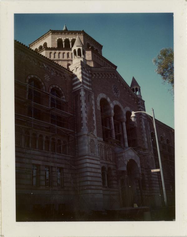 Front entrance to Powell Library, ca. 1970