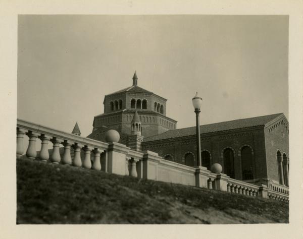 Exterior view of Powell Library, ca. 1930
