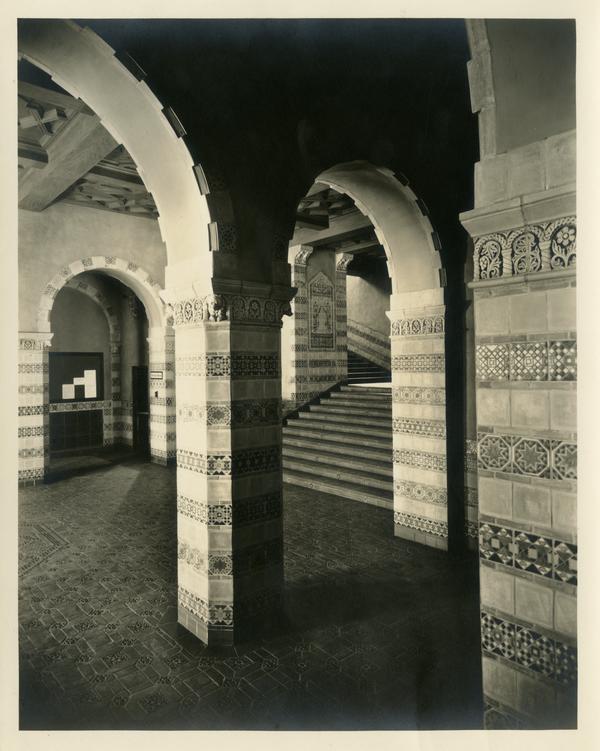 Powell Library main entrance foyer, ca. 1929