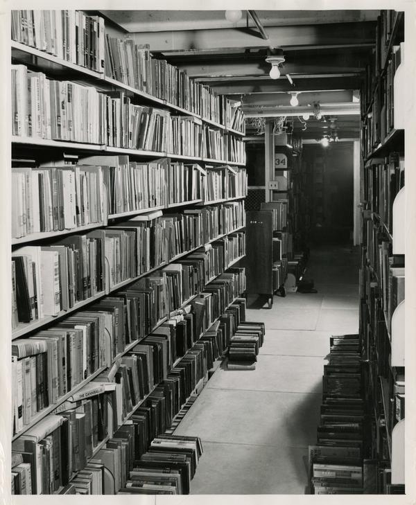 Interior library stacks prior to 1956