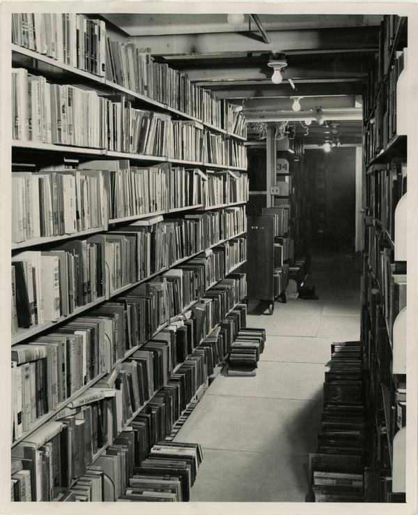 Interior library stacks