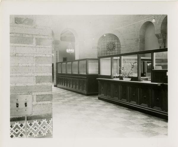 Reference desk in the UCLA Library