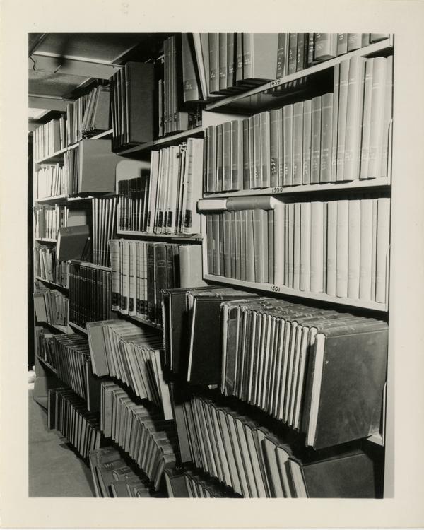 Interior Powell Library stacks