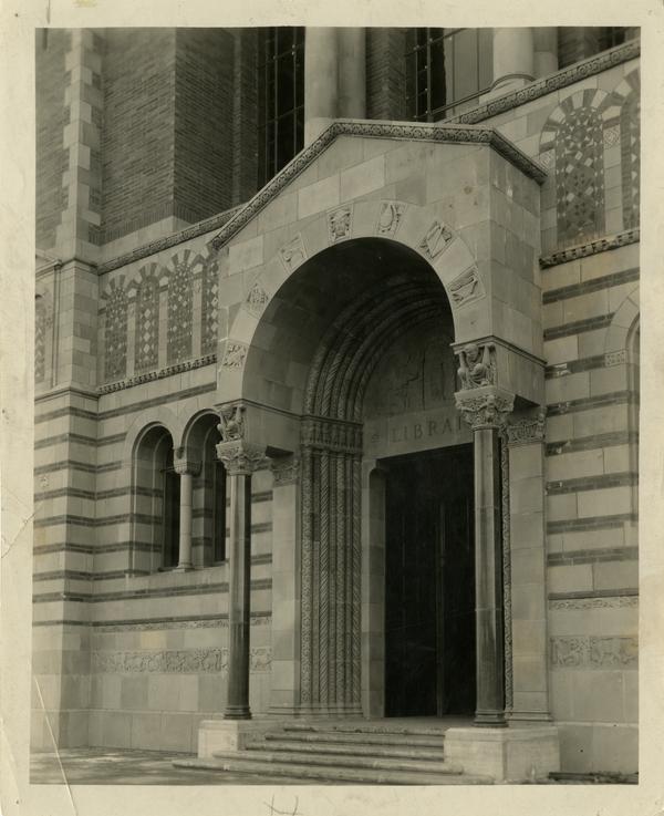 UCLA Powell Library entrance, ca. 1929