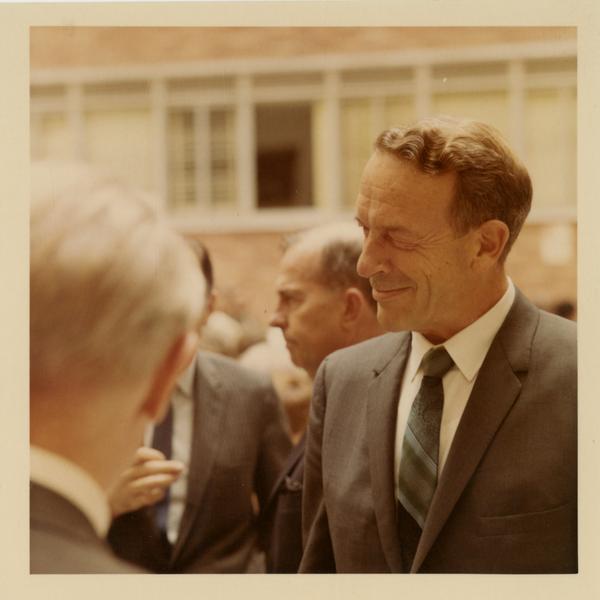 John Knutson at dedication of School of Public Health building, October 4, 1968