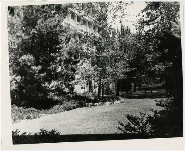 Exterior view of one of UCLA residence hall