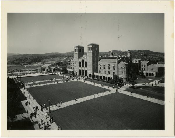 Looking towards Royce Hall from the Humanities building, 1934