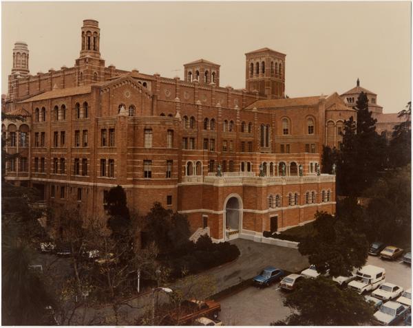 West side of Royce Hall and parking lot