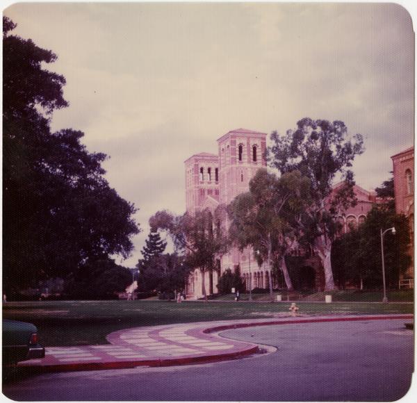 View of Royce Hall and quad, ca. April 1979