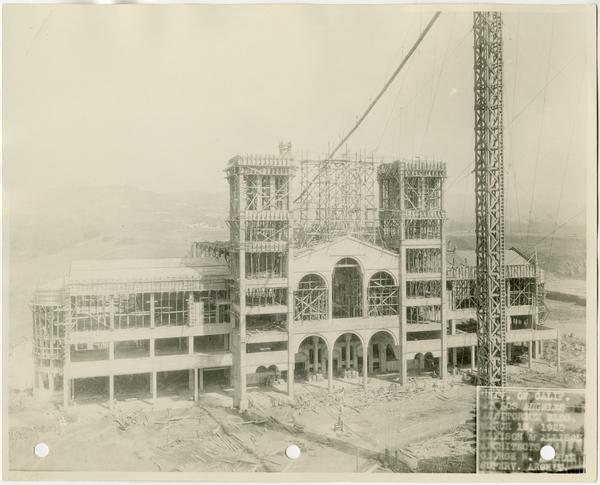 Royce Hall during construction, March 15, 1928