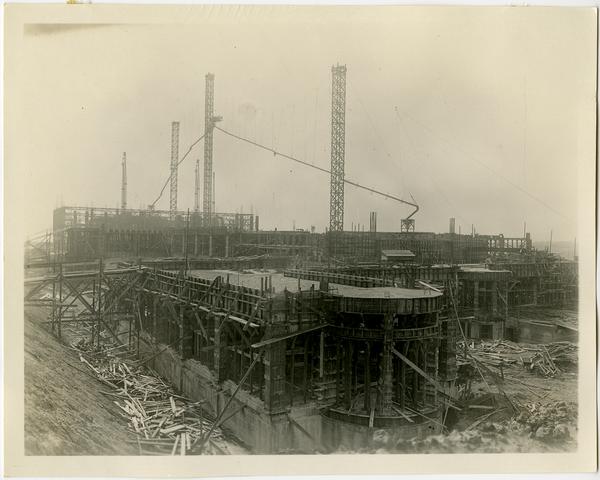Royce Hall during construction