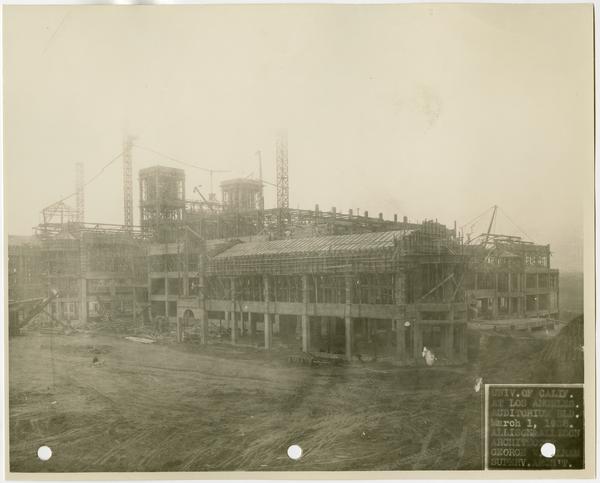 Royce Hall during construction, March 1, 1928