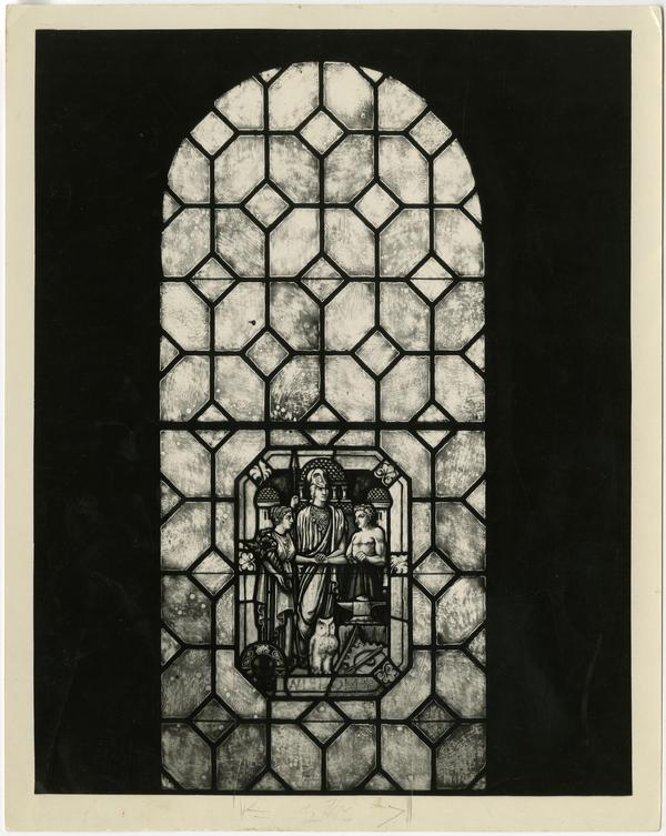 Royce Hall stained glass window, ca. 1929