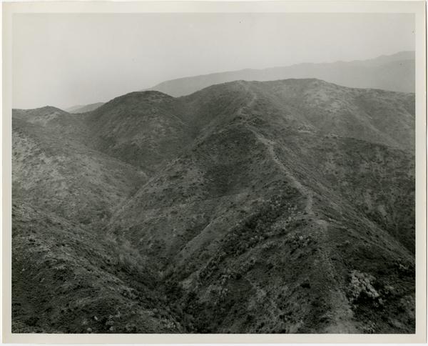 View of trail in Santa Monica Mountains