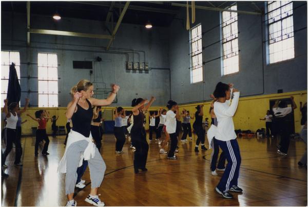 Spirit Squad dancing, November 1998