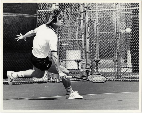 UCLA tennis team member, Blaine Willenborg, ca. 1982