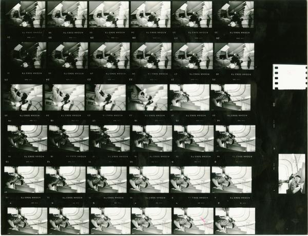 Contact sheet of Temporary Powell Library interior