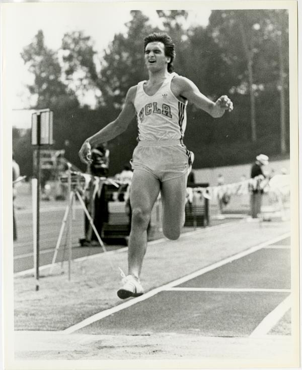 UCLA track team member, Tom Tataseiore, running